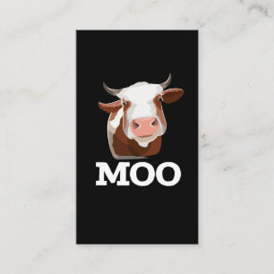 Funny Cow Moo Farm Animal Humour Business Card