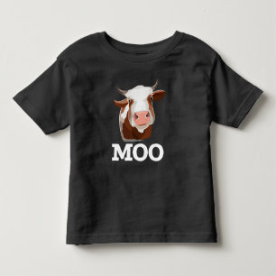 Funny Cow Moo Farm Animal Humour Toddler T-Shirt
