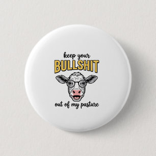 Funny Cow Pasture Vintage Shirt Design_1 6 Cm Round Badge