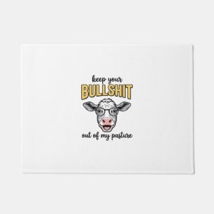 Funny Cow Pasture Vintage Shirt Design_1 Doormat