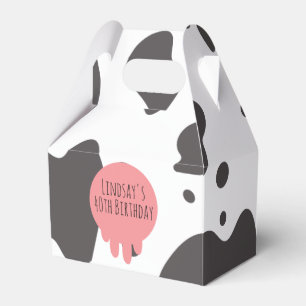 Funny Cow Print Adult Party 40th Birthday Favour Box