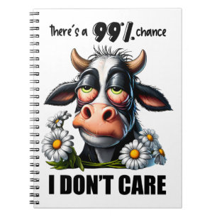 Funny Cow Sarcastic Quote And Sayings Notebook