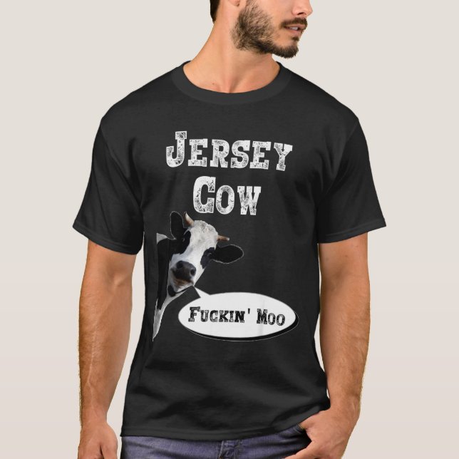 Funny Cow Shirt New Jersey Cow Lover Farm Animal R (Front)
