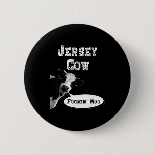 Funny Cow Shirt New Jersey Cow Lover Farm Animal R 6 Cm Round Badge