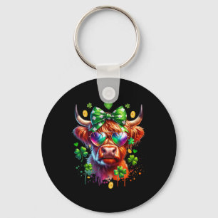 Funny Cow St Patricks Day Key Ring