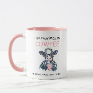 Funny Cow Touch My Coffee, I’ll slap you Mug