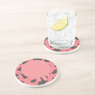  Funny Cow Udder  Pattern Pink   Coaster
