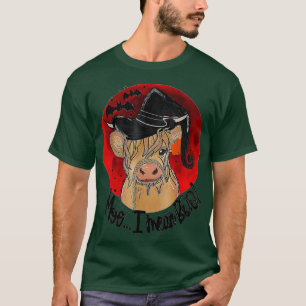 Funny Cow Witch Halloween Moo I Mean Boo - 10 T-Shirt