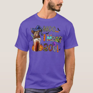 Funny Cow Witch Halloween Moo I Mean Boo  - 13  T-Shirt