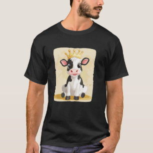 Funny Cow with Crown Costume for Boys and Girls T-Shirt