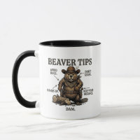 Funny Cowboy Beaver Tips Wild West Vintage 