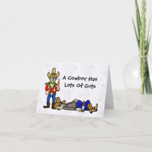 Funny Cowboy Beer Drinking Card