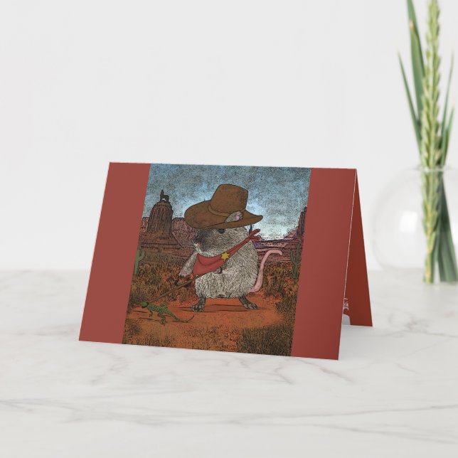 Funny Cowboy Birthday Card (Front)