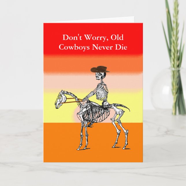 Funny cowboy birthday card (Front)