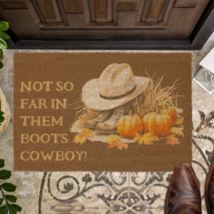 Funny Cowboy Boots and Pumpkin Rustic Fall
