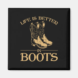 Funny Cowboy Boots Line Dance Horseck Riding Cowbo Magnet