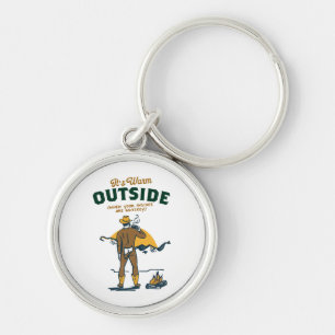 Funny Cowboy Drinking Whiskey Key Ring
