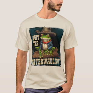 Funny cowboy frog western caterwaulin personalized T-Shirt
