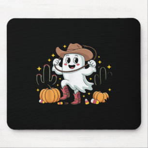 Funny Cowboy Halloween Ghost Western Fall For Spoo Mouse Mat