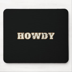 Funny Cowboy Hat Design Retro Horseck Riding Cowgi Mouse Mat