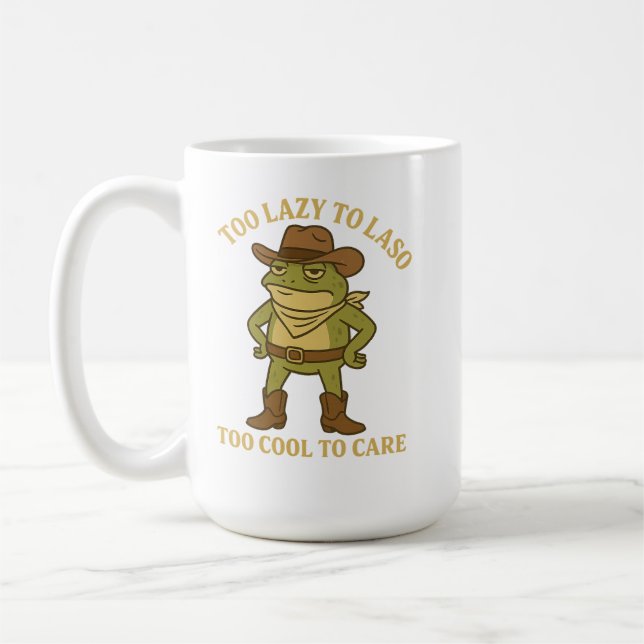  Funny Cowboy Raccoon T-Shirt – "All Hat No Hustle Coffee Mug (Left)