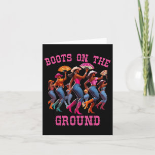 Funny Cowgirl Boots Bling Women Gift Cute Love Cou Card
