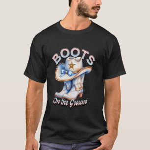 Funny Cowgirl Boots Bling Women Gifts Cute Love Co T-Shirt