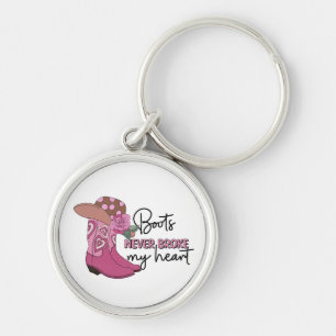 Funny Cowgirl Boots Broke Heart Western Line Dance Key Ring