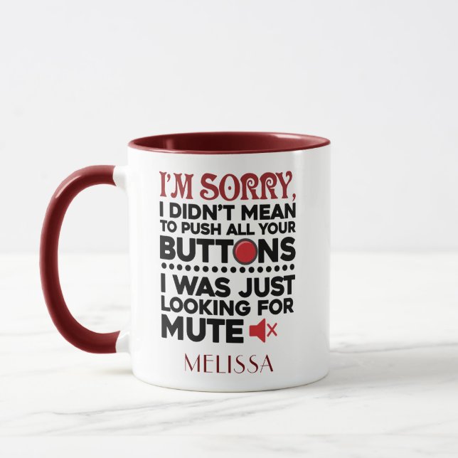 Funny Coworker Birthday Gag Typography Mug (Left)