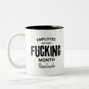 Funny Coworker Employee Gift, Humour month Two-Tone Coffee Mug