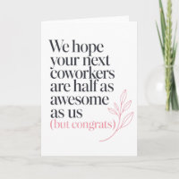 Funny Coworker Farewell New Job Quote