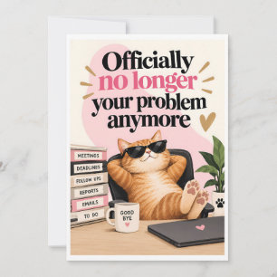 Funny Coworker Farewell Sarcastic Office Humour Holiday Card