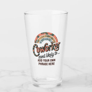 Funny Coworker Gifts Most Likely To : PERSONALIZED Glass