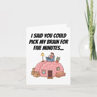 Funny Coworker Thank You Pick My Brain Humour Card