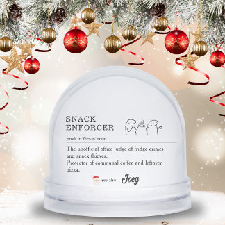 Funny Coworker Workplace Office Christmas Meme Art Snowglobe