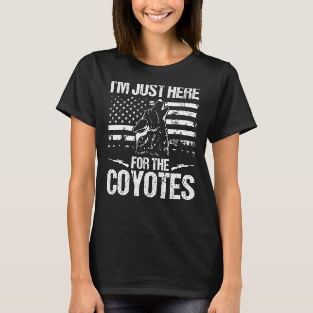 Funny Coyote Hunting and Coyote Wildlife Hunting_3 T-Shirt (Front)