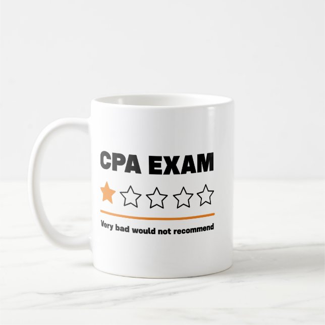 Funny CPA Exam Accountant Men Women Gift CPA Gifts Coffee Mug (Left)