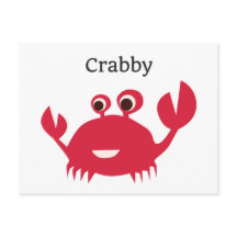 Funny Crab Grumpy Postcard