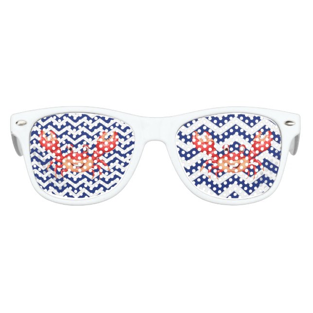 funny Crab illustration party Kids Sunglasses (Front)