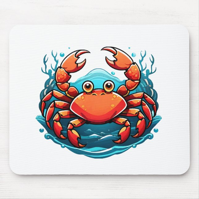 funny-crab mouse mat (Front)