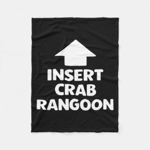 Funny Crab Rangoon Apparel _ Hilarious Foodie Fleece Blanket