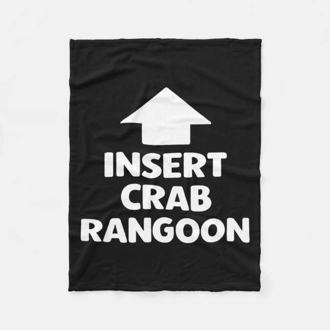 Funny Crab Rangoon Apparel _ Hilarious Foodie  Fleece Blanket (Front)