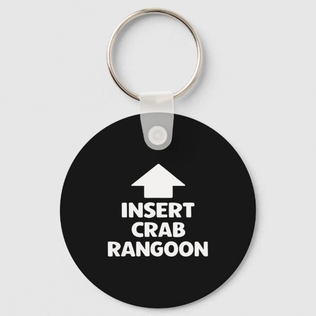 Funny Crab Rangoon Apparel _ Hilarious Foodie  Key Ring (Front)