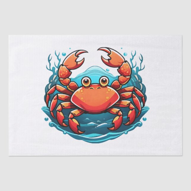funny-crab tissue paper (Front)