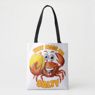 Funny Crab Tote Bag