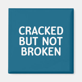 Funny, Cracked But Not Broken, Joke Sarcastic Fami Magnet