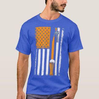 Funny Craft Beer American Flag USA Flag 4th July B T-Shirt