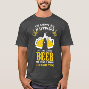 Funny Craft beer happiness clink glasses quote T-Shirt