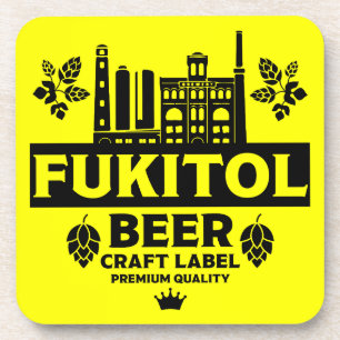 Funny Craft Beer Labels Coaster