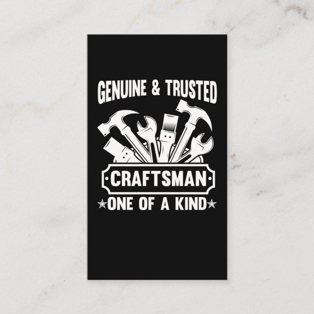 Funny Craftsman Best Dad Funny Handyman Business Card (Front)